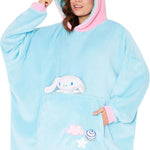 Hello Kitty Sanrio Blanket Hoodie Women Teens Kawaii Oversized Fleece Wearable Blanket - Get Trend