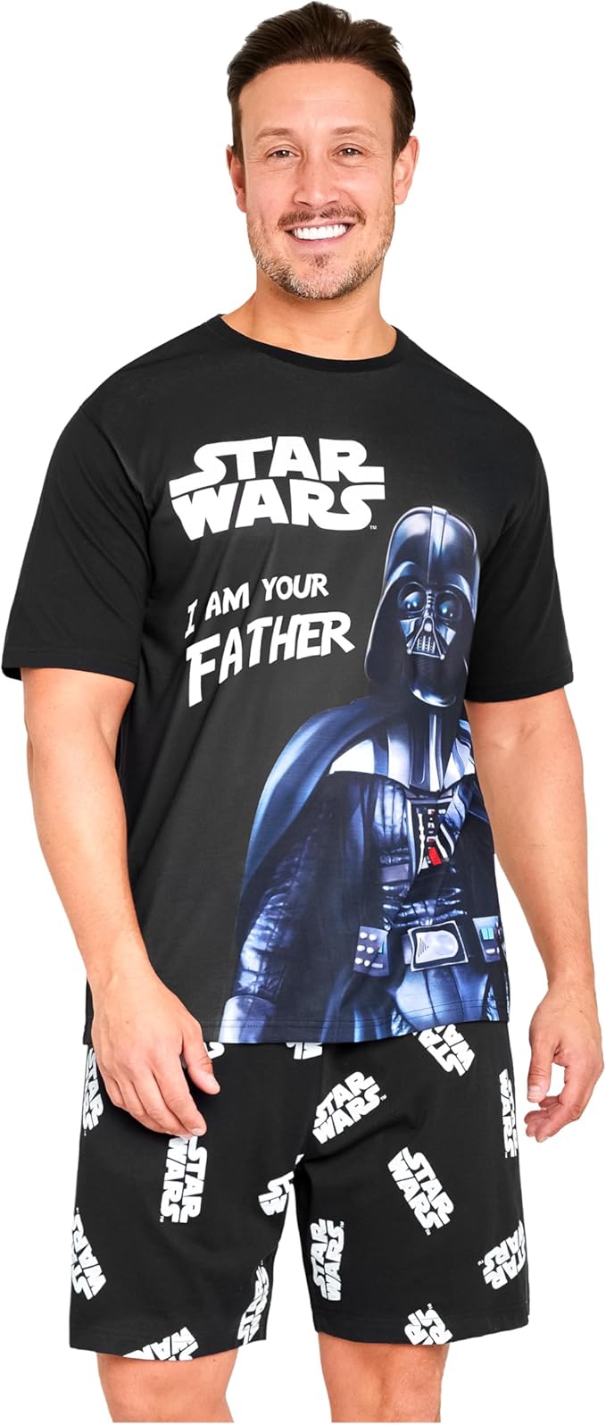 Disney Star Wars Mens Pyjamas Set Short PJs Soft Breathable Nightwear Loungewear Comfy Jammies Funny Sleepwear Baby Yoda Dad Gifts for Men - Get Trend