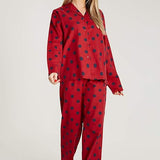 CityComfort Ladies Pyjamas, Button Up PJs for Women, Brushed Cotton Pyjama Set - Get Trend