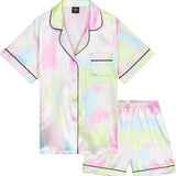 CityComfort Girls Pyjamas for Kids & Teenagers Summer Nightwear Sets Button Down Satin