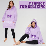 Hello Kitty Sanrio Blanket Hoodie Women Teens Kawaii Oversized Fleece Wearable Blanket - Get Trend
