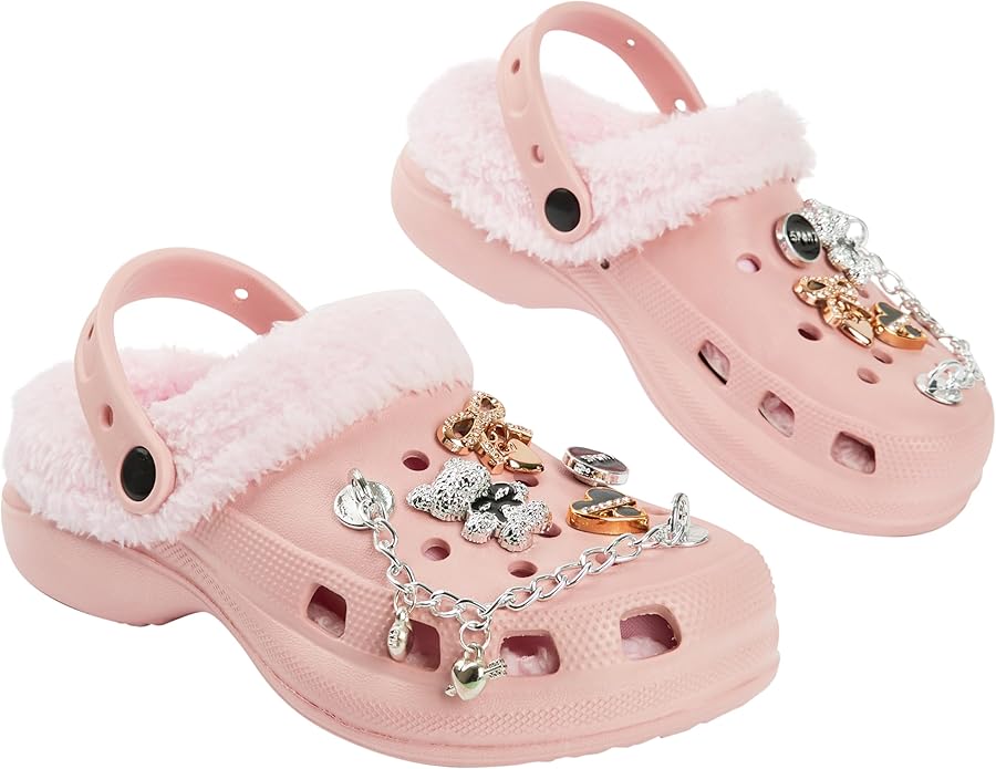 CityComfort Girl's Clogs Fleece Lined Clogs