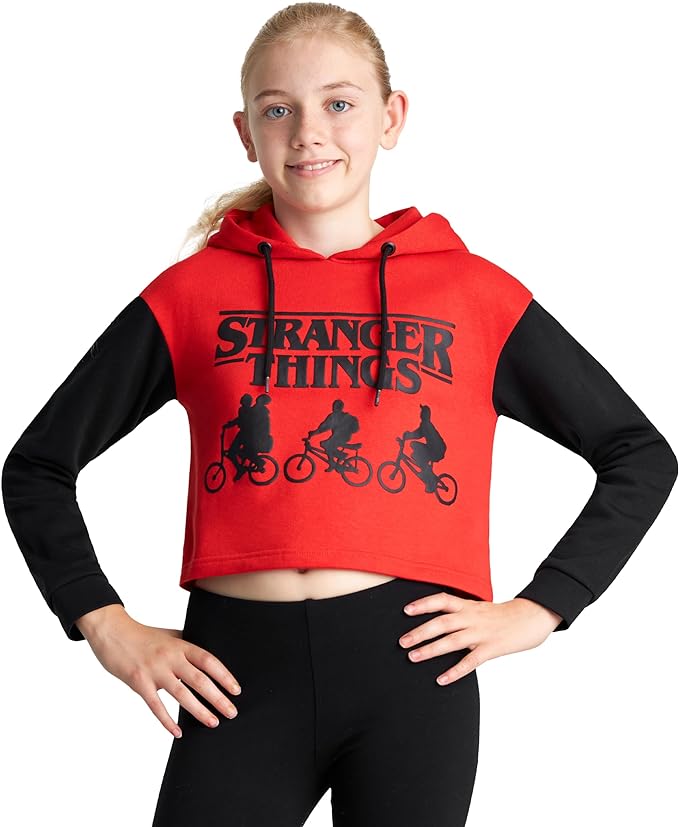 Stranger Things Cropped Hoodie for Girls - Get Trend