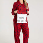 CityComfort Ladies Pyjamas, Button Up PJs for Women, Brushed Cotton Pyjama Set - Get Trend