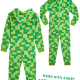 Minecraft Boys Fleece Onesie, Hooded Onesie Pyjamas - Gifts for Gamers