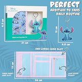 Disney Stitch Kids Wallet and Keyring Gift Set Cute Trifold Wallet with Coin Purse
