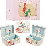 Disney Princess Ariel Jewellery Box Musical Wind Up Spinning Figure Memory Box