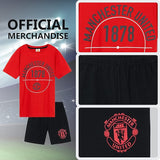 Get Trend Pyjamas for Boys Teens Short Football PJs Set Breathable Nightwear Loungewear
