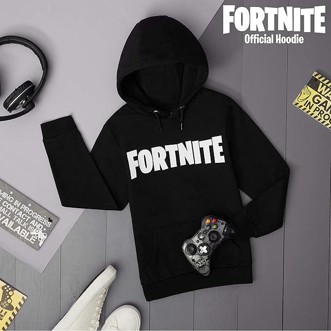 Fortnite Hoodie for Boys - Official Gaming Jumper Kids Clothes with Hood - Get Trend