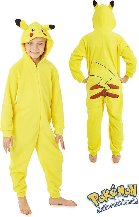 Pokemon Pikachu Onesies for Boys and Girls One Piece Kids Sleepsuit Jumpsuits Teenagers - Get Trend