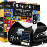 FRIENDS Electric Blanket 150x200cm, Double Size Soft & Luxurious Sherpa Fleece Heated Blanket - Get Trend