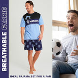 Get Trend Mens Pyjamas Set Short PJs Soft Breathable Nightwear Sleepwear