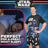 Disney Star Wars Mens Pyjamas Set Short PJs Soft Breathable Nightwear Loungewear Comfy Jammies Funny Sleepwear Baby Yoda Dad Gifts for Men - Get Trend