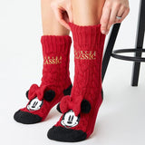 Disney Women's Slippers Socks Fluffy Slipper Socks