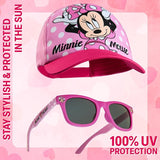 Disney Stitch Sunglasses Baseball Cap Girls Accessories Set Summer Lightweight Sun Hat UV400 Kids Sunglasses Beach Holiday