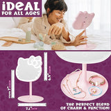 Get Trend Hello Kitty Sanrio Makeup Mirror, Vanity Battery Operated Portable