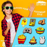 CityComfort Clogs Girls Removable Shoe Charms Garden Shoes Slip On Ankle Strap