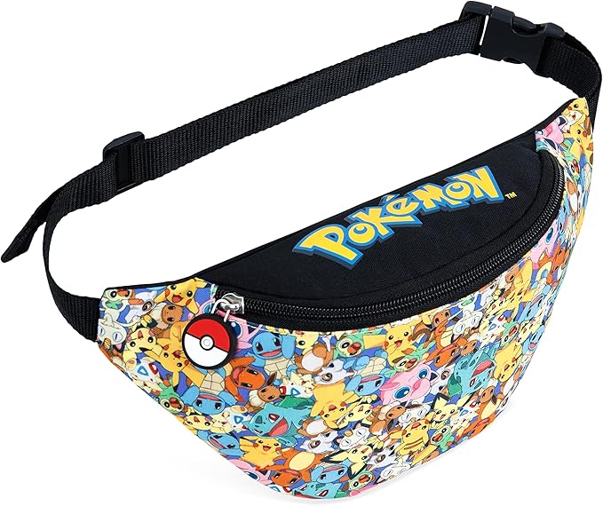 Pokemon Bum Bag for Boys and Girls Pikachu Lightweight Adjustable Fanny Pack Waist Bag - Get Trend
