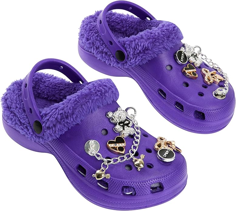 CityComfort Girl's Clogs Fleece Lined Clogs