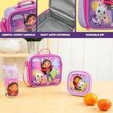 Get Trend Gabby’s Dollhouse Lunch Bag Set for Kids 3 Pcs with Snack Lunch Box