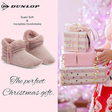 DUNLOP Women Bootie Slippers, Ladies Quality Ankle Slippers Memory Foam