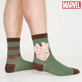 Marvel Groot Socks for Men & Teens UK Size 6.5-10.5, Pack of 5 Soft Casual Socks
