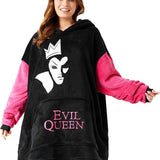 Disney Oversized Blanket Hoodie for Women  - Black Evil Queen - Get Trend