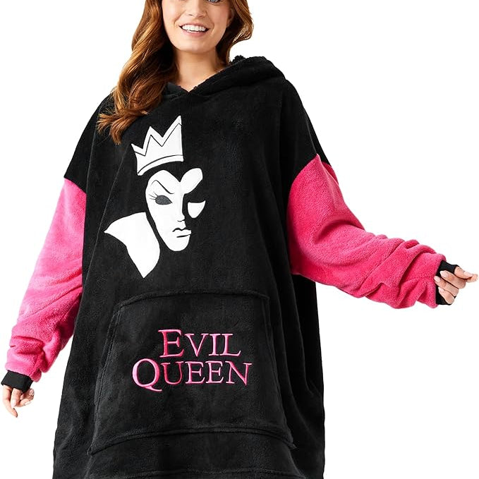 Disney Oversized Blanket Hoodie for Women  - Black Evil Queen - Get Trend