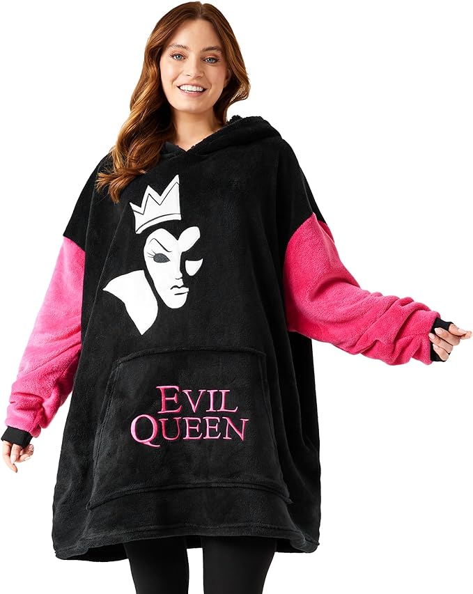 Disney Oversized Blanket Hoodie for Women  - Black Evil Queen - Get Trend