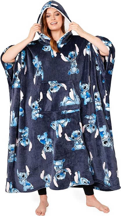 Disney Stitch Blanket Hoodie for Women and Teenagers - Get Trend