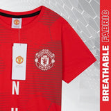 Get Trend Pyjamas for Boys Teens Short Football PJs Set Breathable Nightwear Loungewear