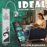 Disney Jack Skellington Bookmark with Gift Box Metal Page Markers Hanging Charm - Get Trend