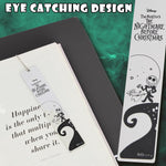 Disney Jack Skellington Bookmark with Gift Box Metal Page Markers Hanging Charm - Get Trend