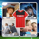 Get Trend Pyjamas for Boys Teens Short Football PJs Set Breathable Nightwear Loungewear