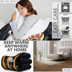 FRIENDS Electric Blanket 150x200cm, Double Size Soft & Luxurious Sherpa Fleece Heated Blanket - Get Trend