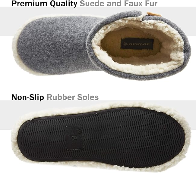 Dunlop Men's Slippers - Boot Slippers for Men