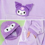 Hello Kitty Sanrio Blanket Hoodie Women Teens Kawaii Oversized Fleece Wearable Blanket - Get Trend