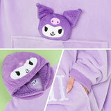 Hello Kitty Sanrio Blanket Hoodie Women Teens Kawaii Oversized Fleece Wearable Blanket - Get Trend