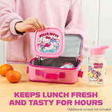 Get Trend Hello Kitty Lunch Bag Set for Kids Kawaii 3 Pcs with Snack Lunch Box