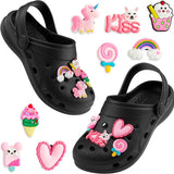CityComfort Clogs Girls Removable Shoe Charms Garden Shoes Slip On Ankle Strap