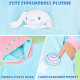 Hello Kitty Sanrio Blanket Hoodie Women Teens Kawaii Oversized Fleece Wearable Blanket - Get Trend