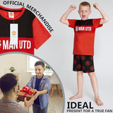 Get Trend Pyjamas for Boys Teens Short Football PJs Set Breathable Nightwear Loungewear