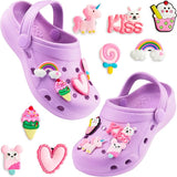 CityComfort Clogs Girls Removable Shoe Charms Garden Shoes Slip On Ankle Strap