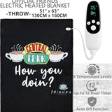 FRIENDS Electric Blanket 130x160cm, Single Size Soft & Luxurious Sherpa Fleece Heated Blanket - Get Trend