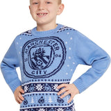 MANCHESTER CITY FC Christmas Jumper Kids Teenagers