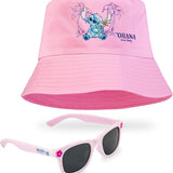 Disney Stitch Sunglasses and Bucket Hat Summer Accessories Set for Girls Lightweight