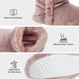 DUNLOP Women Bootie Slippers, Ladies Quality Ankle Slippers Memory Foam