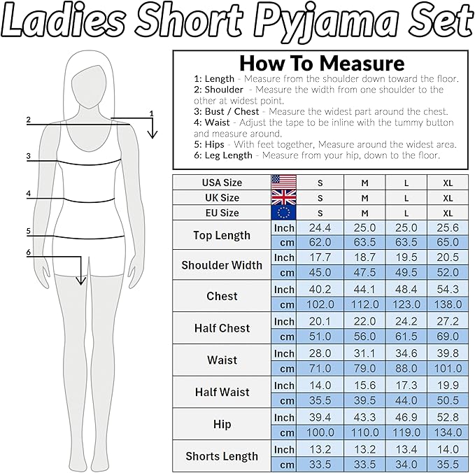 CityComfort Womens Pyjamas Set 2 Pcs Short Button Down PJs Comfy Soft Loungewear - Get Trend