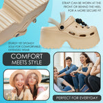CityComfort Clogs for Women Platform Heeled Clogs Removable Charms Slip On Garden Mule Indoor Outdoor Holiday Essentials - Get Trend