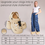 CityComfort Clogs for Women Platform Heeled Clogs Removable Charms Slip On Garden Mule Indoor Outdoor Holiday Essentials - Get Trend